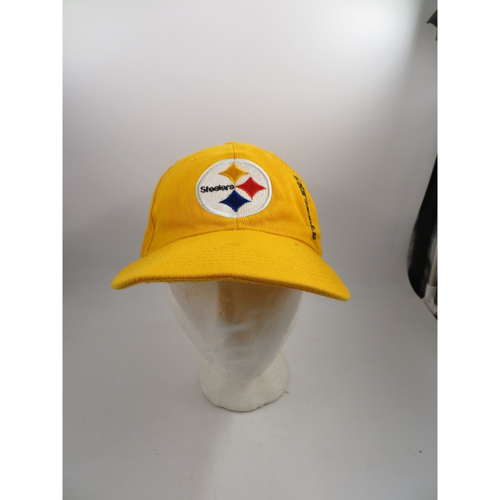 Pittsburgh Steelers Hat Cap Strap Back Yellow NFL Football Mens One Size